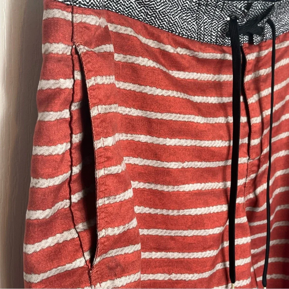 RVCA Classic Non-Stretch Men's Striped Swim Board Mens Sz 36